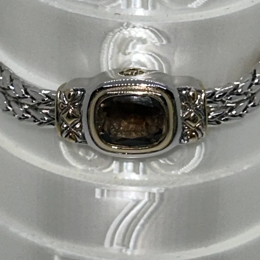John Medeiros 2-Strand Bracelet Rhodium-Plated Bracelet Champagne Crystal - Picture 6 of 15